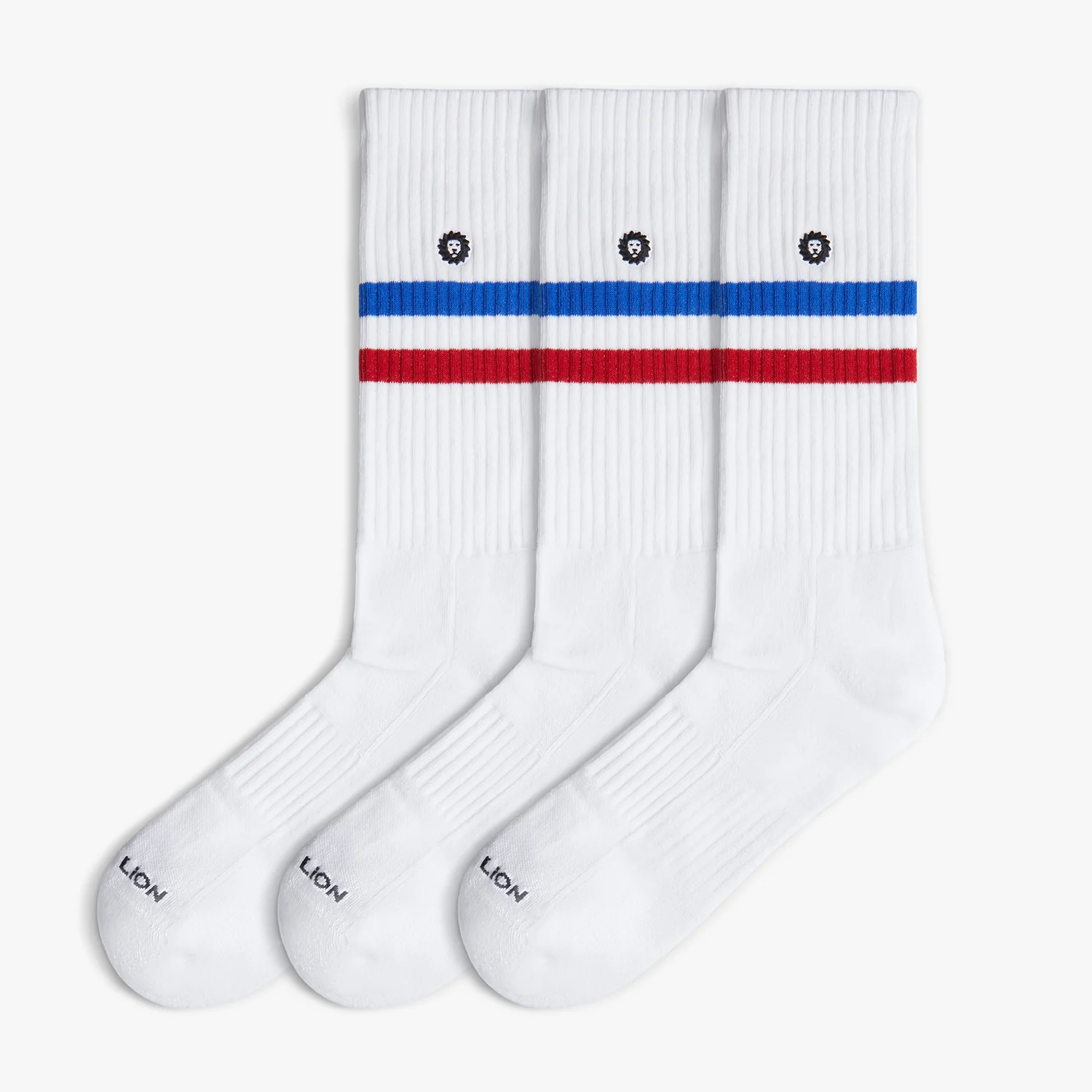 3 x Athletic Essentials Stripes - White