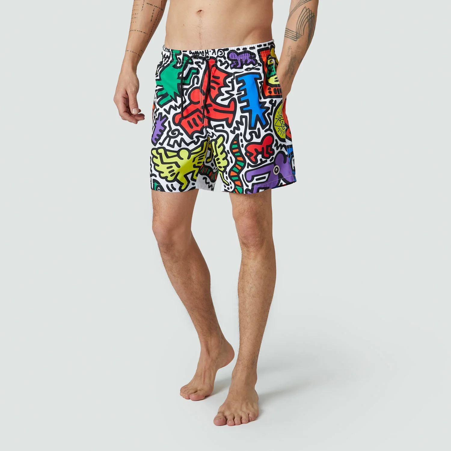 Keith Haring Pop Shop Tokyo Swim Shorts - White - Image 3
