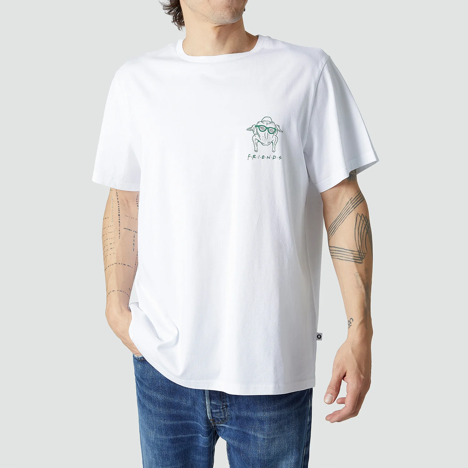 Friends You Love Me Tee - White - Image 4