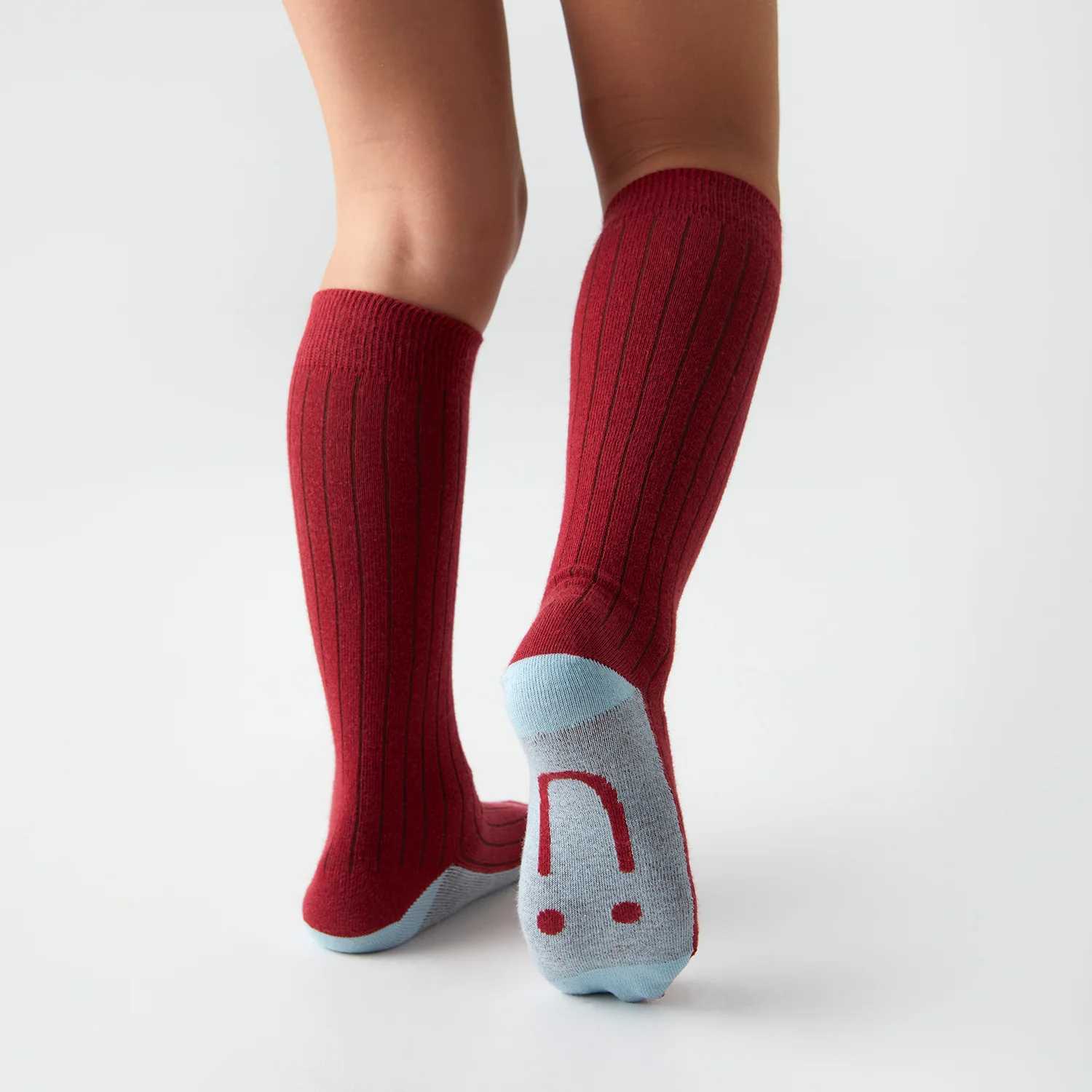 3 x KH Kids School Ribbed - Red - Image 2