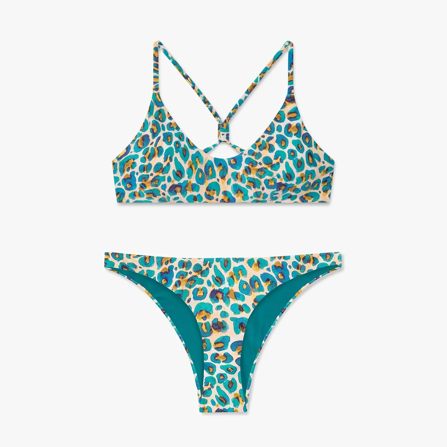 Leopard Print Scoop Top - Butter Yellow - Image 2