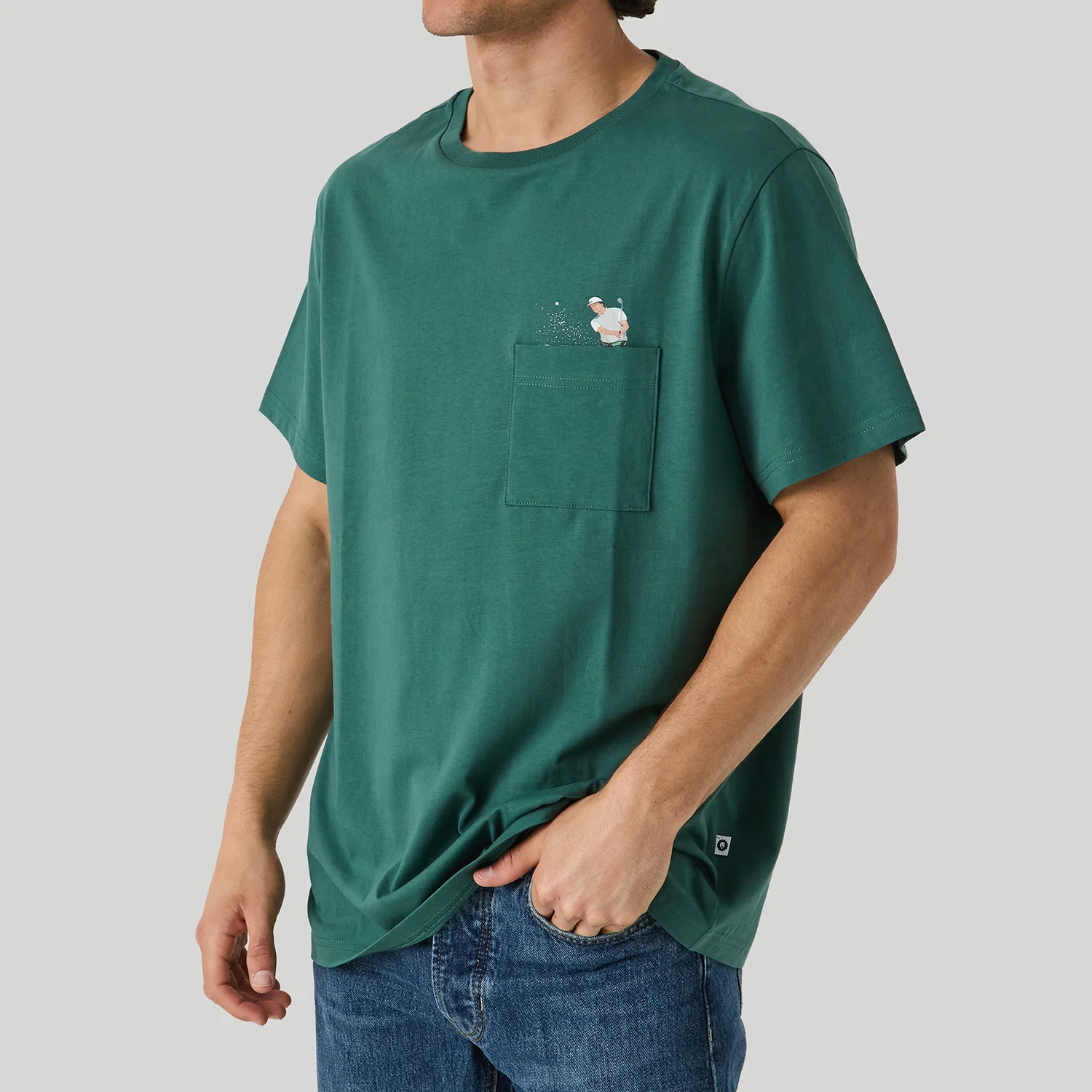 SEVE Bunker Pocket Tee - Green - Image 2